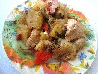 Курица с овощами