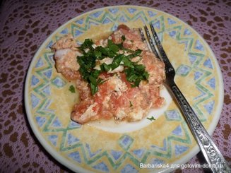 Яичница с помидорами