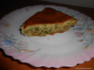 Пирог с яйцом и зеленым луком