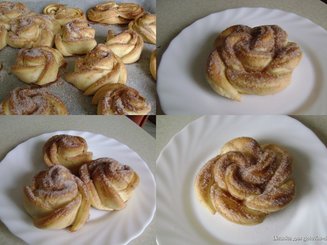 Имбирные булочки-розочки с корицей