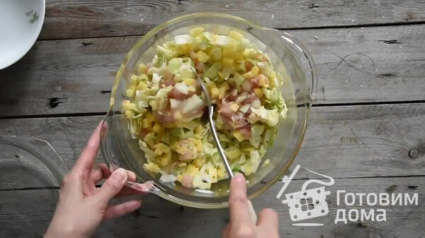 Пирожки с курицей, капустой и картошкой из теста на йогурте фото к рецепту 7