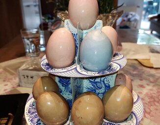 Пасхальные яйца в пастельных оттенках