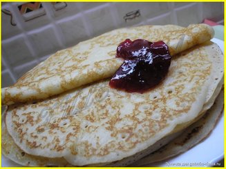 Блины заварные на кефире
