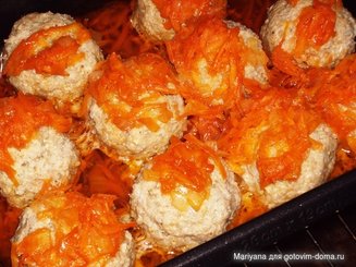 Куриные тефтели с ячкой