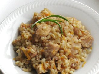 Перловая каша в казане