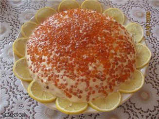 Салат "Креветки под шубой"