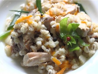 Перловая каша в казане