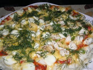 Пицца с курицей
