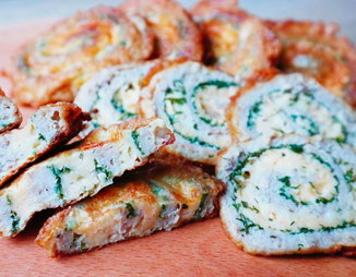 Закуска из фарша и сыра