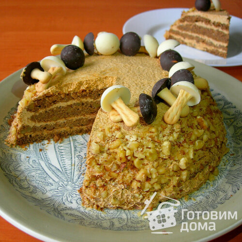 Орехово-кофейный торт