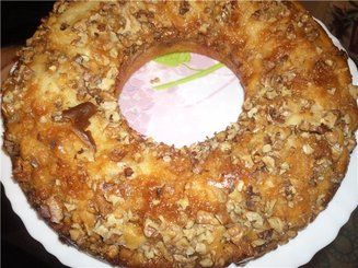 Кекс на кефире с орехами