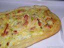 Фламмкухен из Эльзасса - пирог с луком, беконом и сыром от Людмила - Мила Фламмкухен из Эльзасса - пирог с луком, беконом и сыром от Людмила - Мила