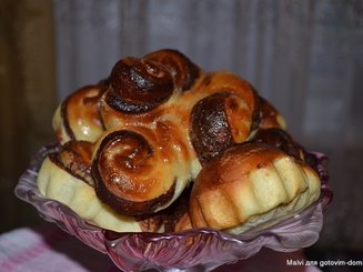 Шоколадные булочки "Розочки"