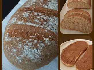 Деревенский ржаной хлеб на дрожжах