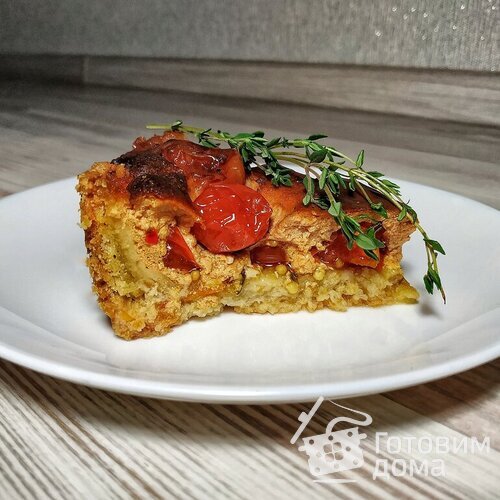 Томатный пирог (с помидорами черри)