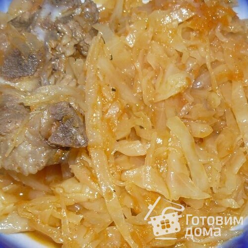Тушеная капуста с мясом