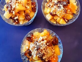 Десерт из тыквы с сухофруктами