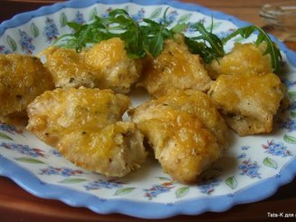 Куриное филе маринованное в йогурте и запечённое в пармезане