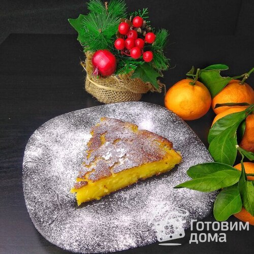 Новогодний мандариновый пирог