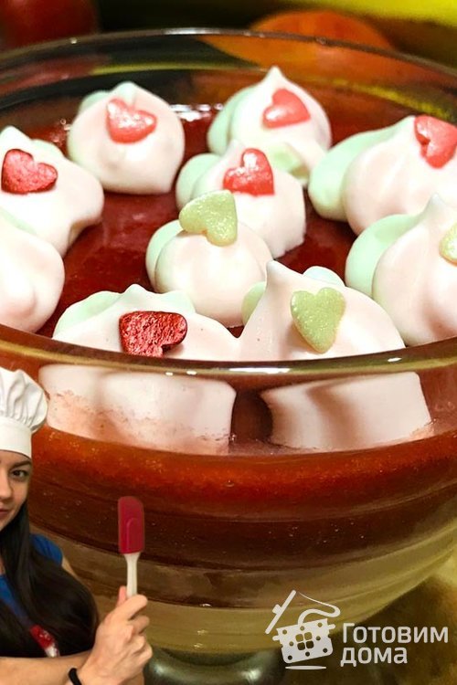 Легкий сливочно-клубничный десерт на 14 февраля