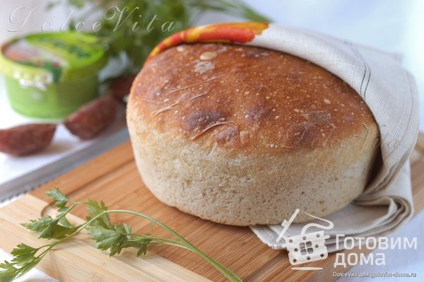 Пшеничный хлеб без замеса (на закваске или на дрожжах) фото к рецепту 7