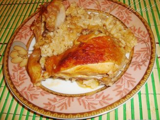 Курица с рисом в вине