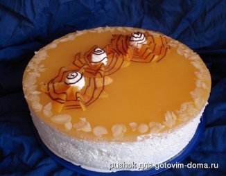 "Эдэм"  сливочно-творожный торт с персиками