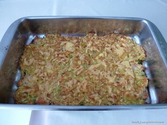 Кабачковый пирог с фрикадельками