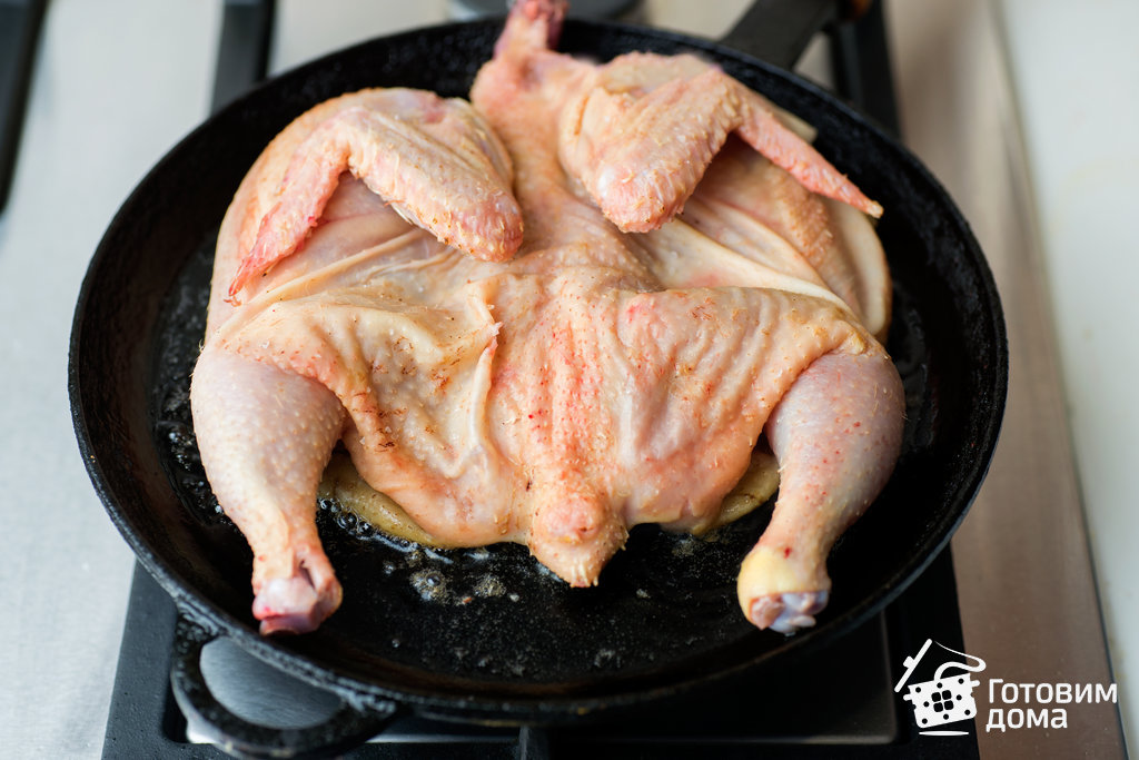 Как приготовить цыпленка табака в духовке: пошаговый рецепт