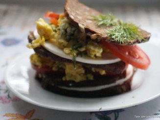 Smørrebrød - Бутерброд с яйцом и сыром