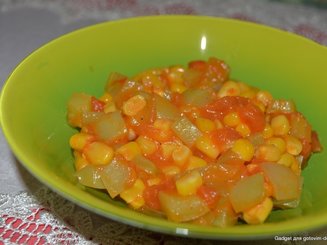 Гарнир из кукурузы со сладким перцем