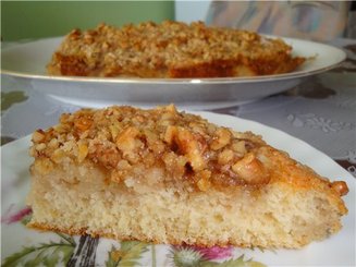 Кекс на кефире с орехами