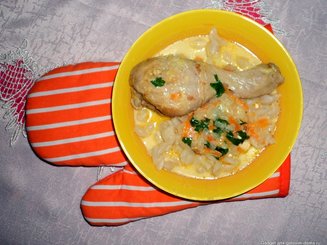 Курочка в сырном соусе