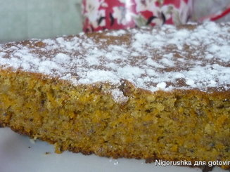 Орехово-морковный кекс (без муки)
