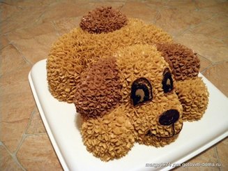 Торт-собачка 3D
