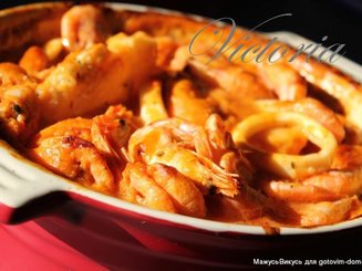 Rape a la marinera (Морской удильщик в соусе с морепродуктами