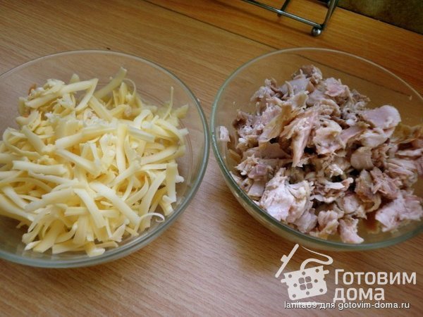 Сырные лепёшки с курицей фото к рецепту 1