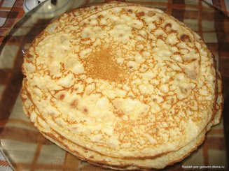Заварные блины на кефире
