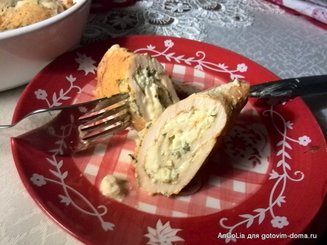 Куриные рулетики с фетой