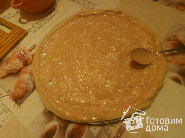Пицца &quot;3 колбасы&quot; с шампиньонами фото к рецепту 11