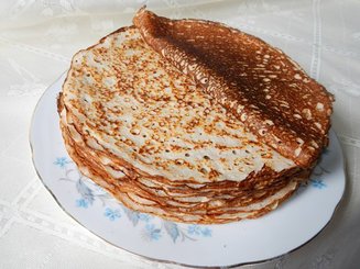 Пшенично-ржаные блины на кефире