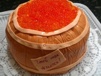 Икра красная фальшивая (для оформления тортов и салатов)