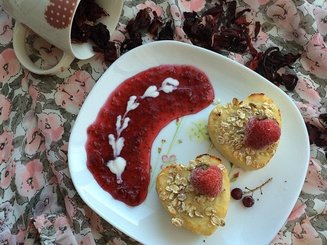 Яблочные сырники без муки