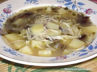 Синкапур - грибной суп с лапшой