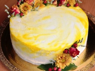 Песочный торт с маслянно-сметанным кремом
