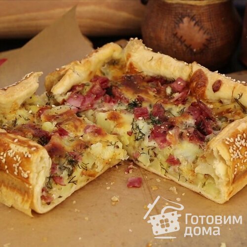 Сытный пирог с картошкой
