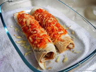 Рулетики из лаваша с курицей и грибами