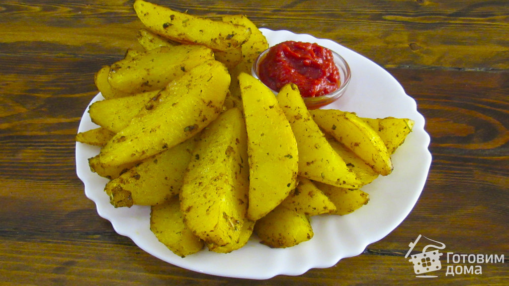 Картошка по-деревенски в духовке - пошаговый рецепт с фото на Готовим дома