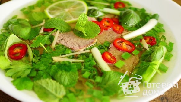 Домашний адаптированный вьетнамский суп Фо Бо фото к рецепту 10