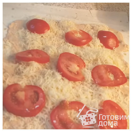 Закуска в лаваше с ветчиной и помидорами фото к рецепту 10